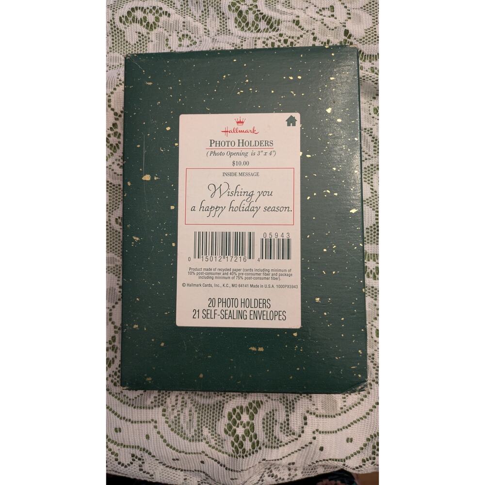 Hallmark Vintage Photo Holder Christmas Cards (20) w/ Envelopes Unused, Holiday